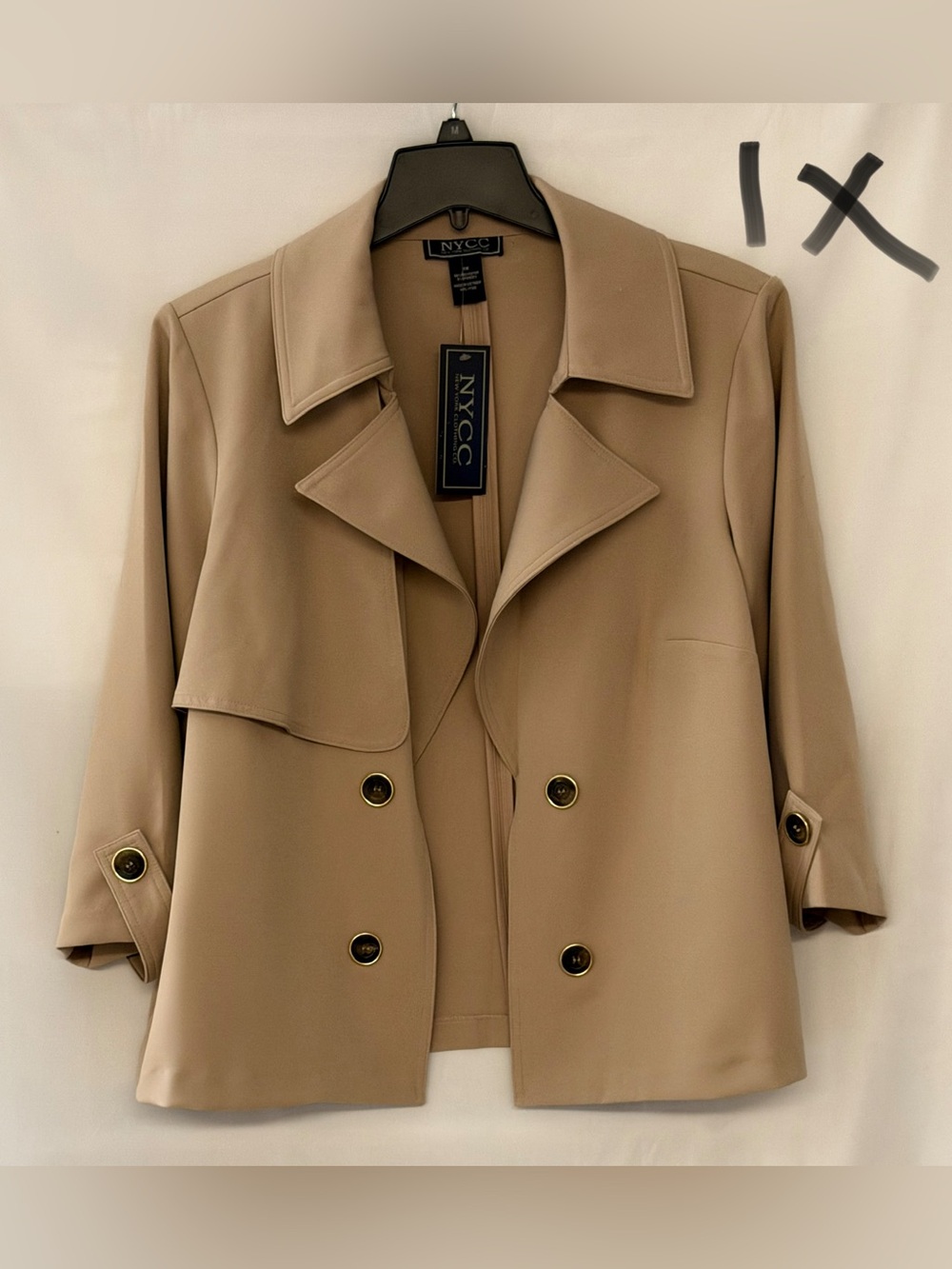 NY&C Cropped Tan Trench Jacket